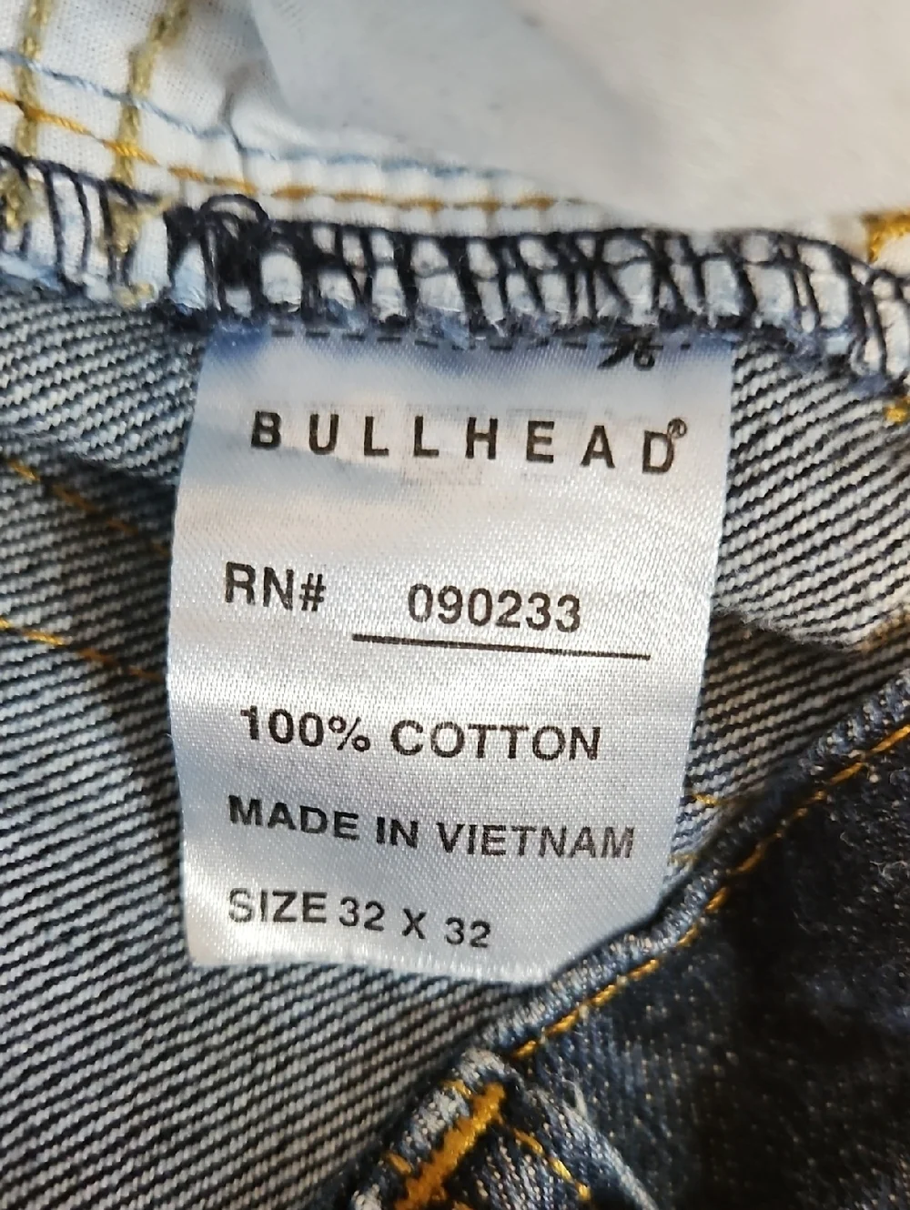 Bullhead Men’s Straight-Leg Dark Blue Wash Jeans Size 32x32